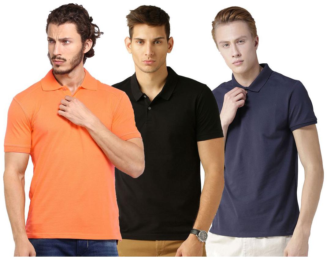 

Concepts Men Multi Regular fit Cotton Polo collar T-Shirt - Pack Of 3