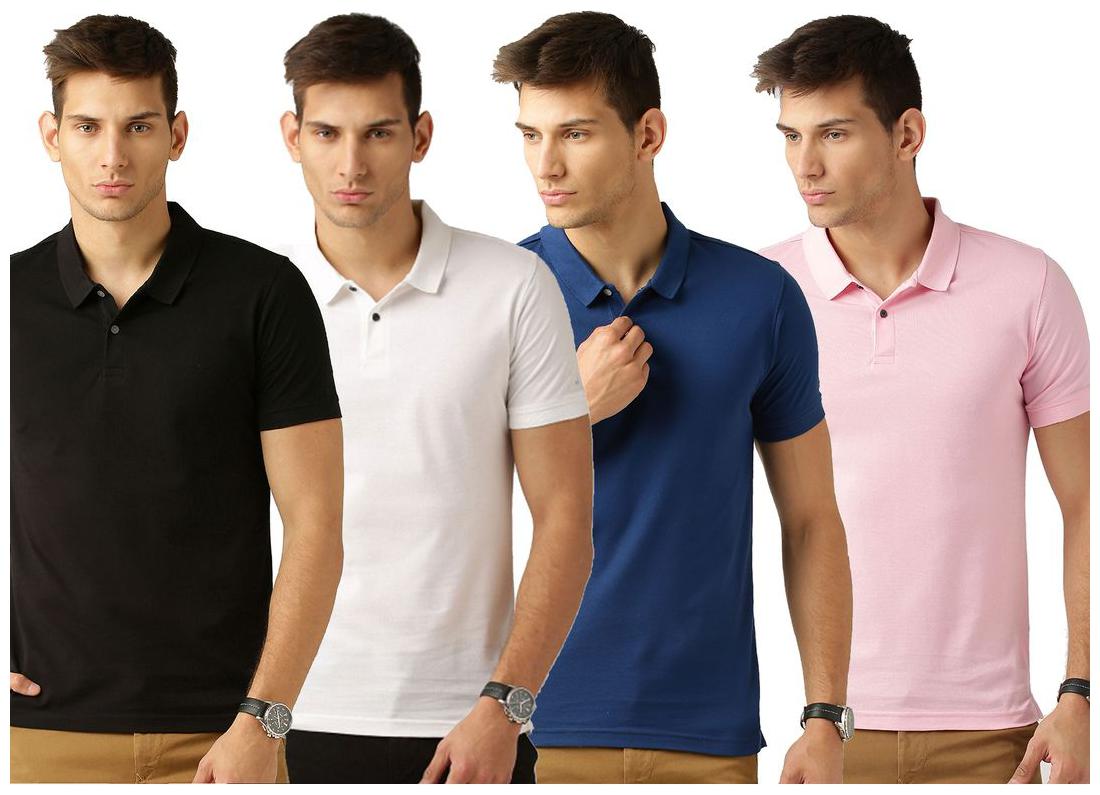 

Concepts Men Multi Regular fit Cotton Polo collar T-Shirt - Pack Of 2