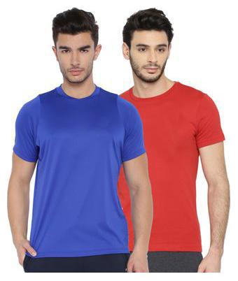 

Concepts Men Blue Red Slim fit Polyester Round neck T-Shirt - Pack Of 2