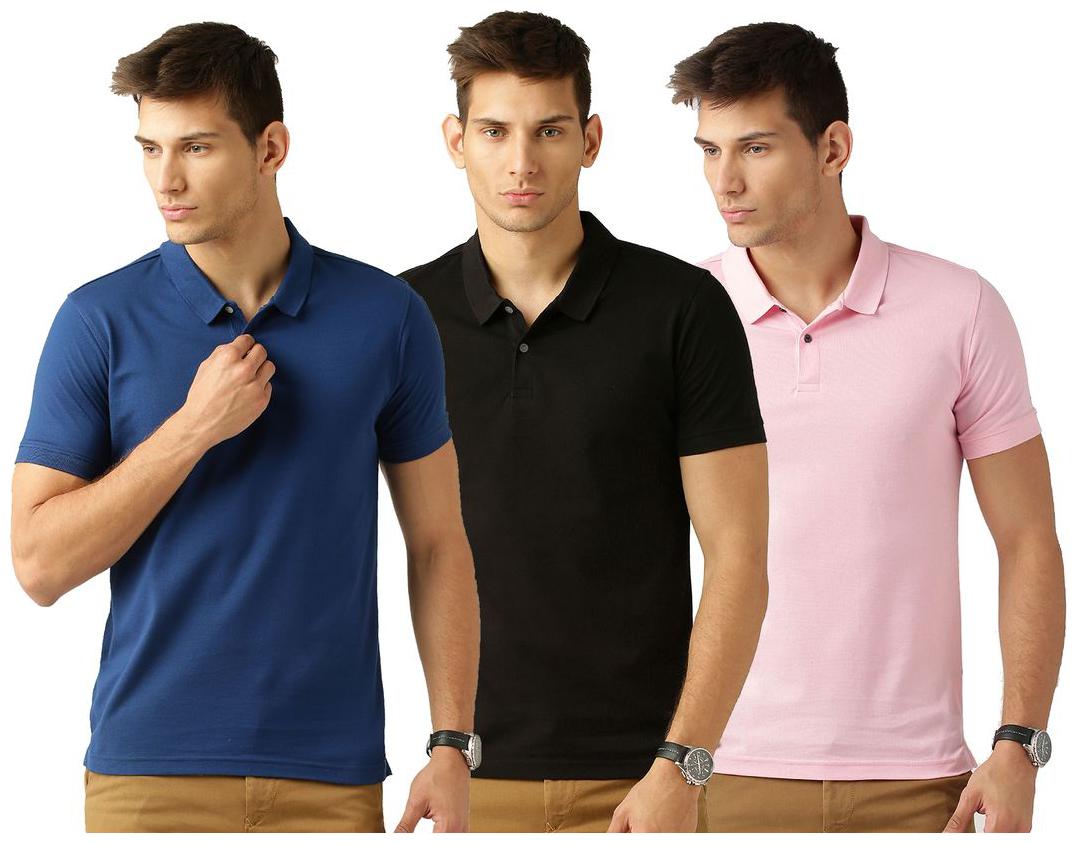 

Concepts Men Multi Regular fit Cotton Polo collar T-Shirt - Pack Of 3