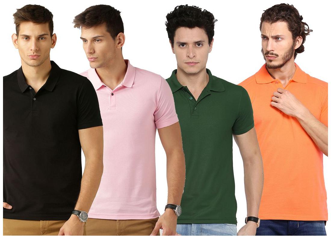 

Concepts Men Multi Regular fit Cotton Polo collar T-Shirt - Pack Of 2