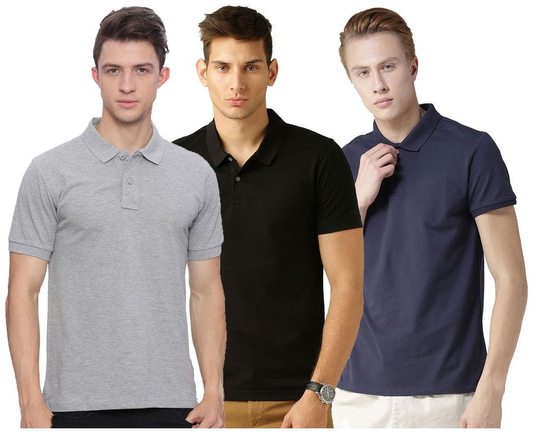 

Concepts Men Multi Regular fit Cotton Polo collar T-Shirt - Pack Of 3