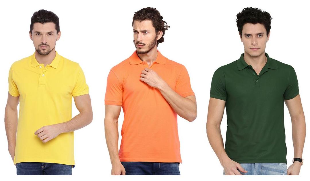 

Concepts Men Multi Regular fit Cotton Polo collar T-Shirt - Pack Of 3