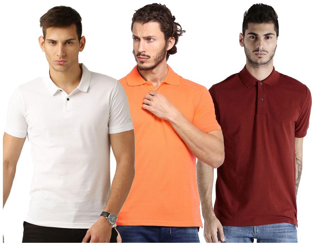 

Concepts Men Multi Regular fit Cotton Polo collar T-Shirt - Pack Of 3