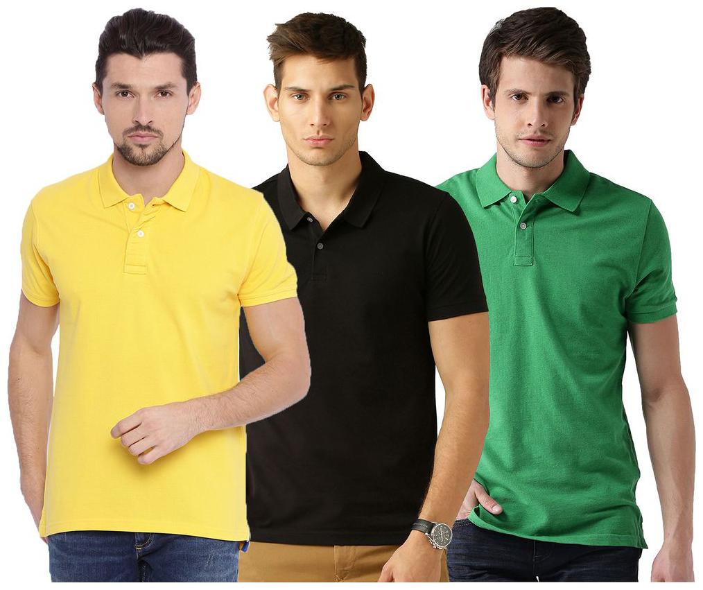 

Concepts Men Multi Regular fit Cotton Polo collar T-Shirt - Pack Of 3