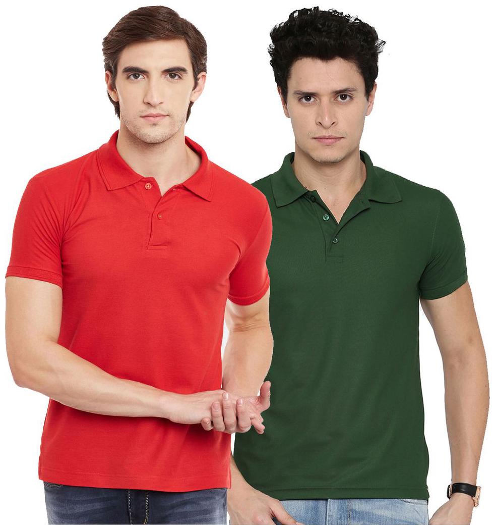 

Concepts Men Multi Regular fit Cotton Polo collar T-Shirt - Pack Of 2