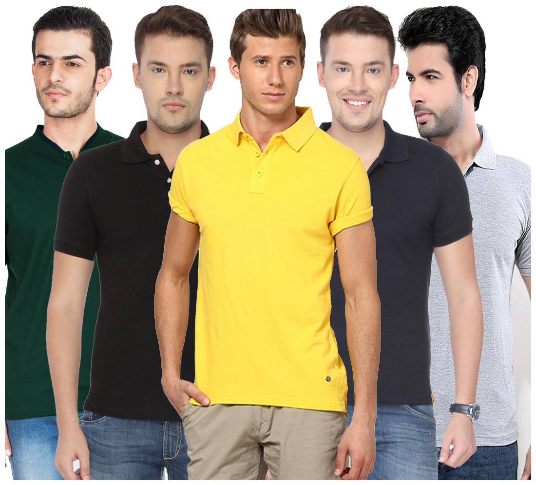 

KETEX Men Multi Slim fit Cotton Blend Round neck T-Shirt - Pack Of 1