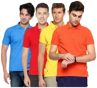 Ketex AND DESIGNS Multi Cotton Set of 4 T Shirts