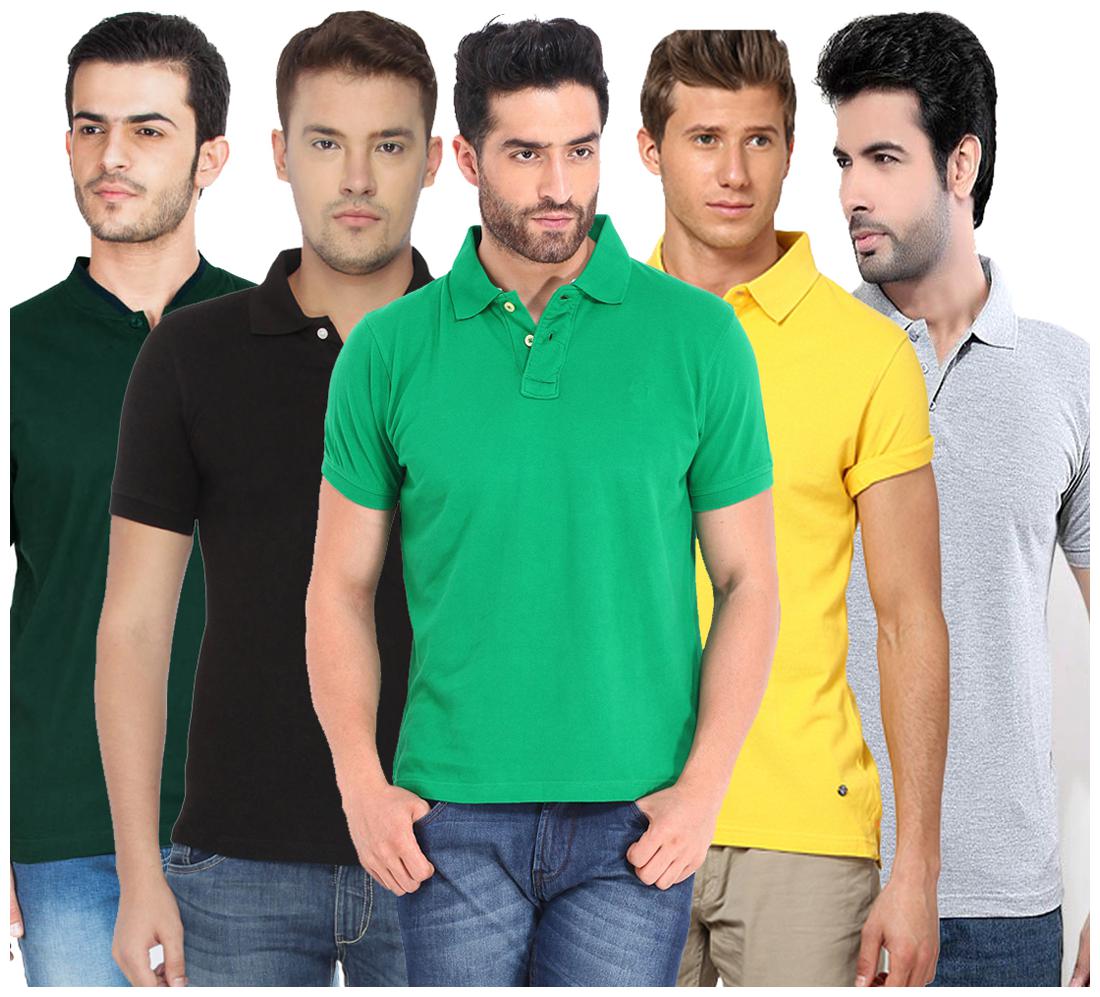 

KETEX Men Multi Slim fit Cotton Blend Round neck T-Shirt - Pack Of 1