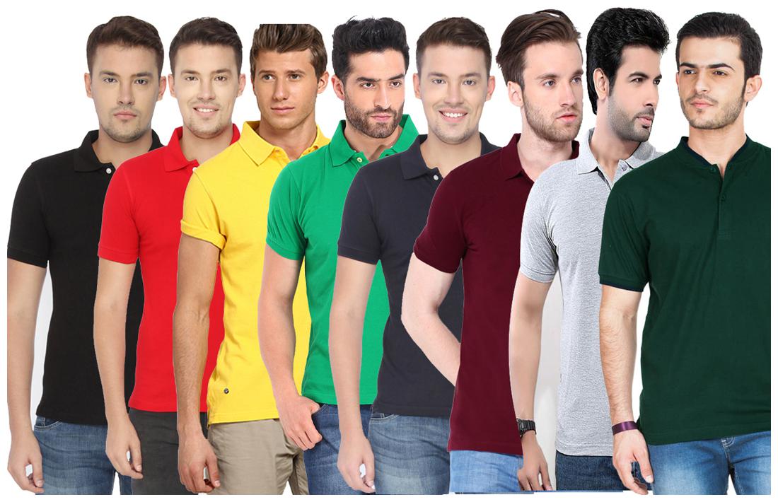 

KETEX Men Multi Slim fit Cotton Henley neck T-Shirt - Pack Of 1