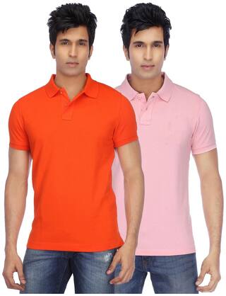 Ketex AND DESIGNS Orange And Pink Cotton Tshirt