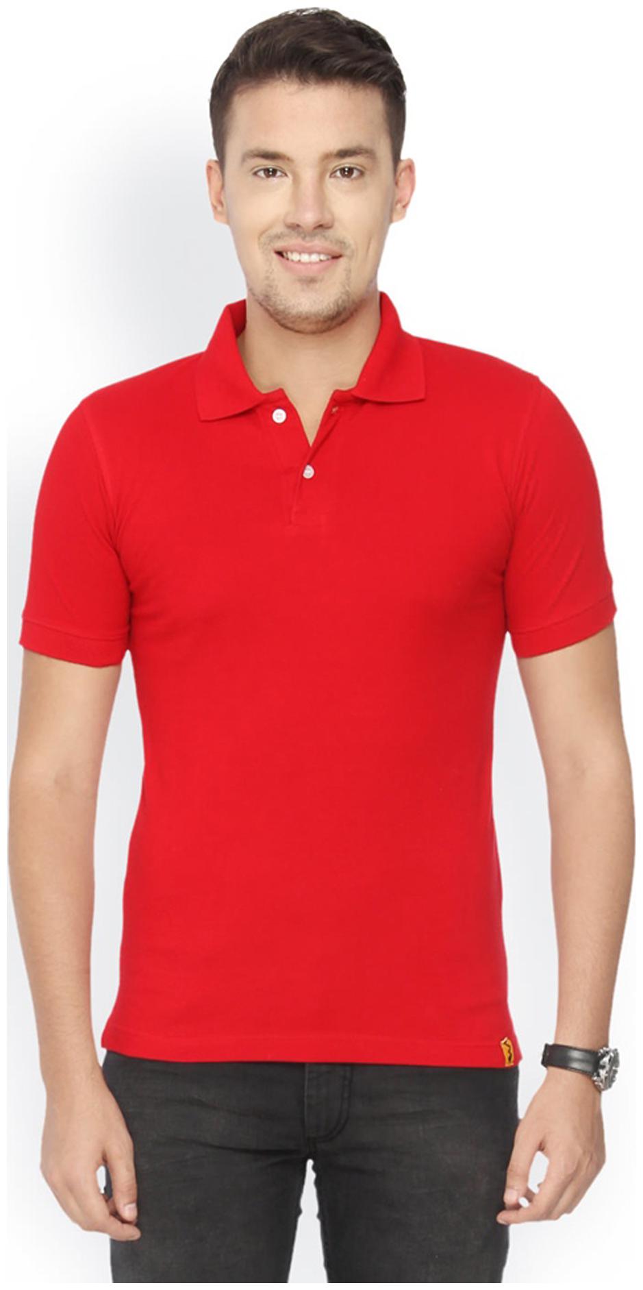 

KETEX Men Red Regular fit Cotton Polo collar T-Shirt - Pack Of 1