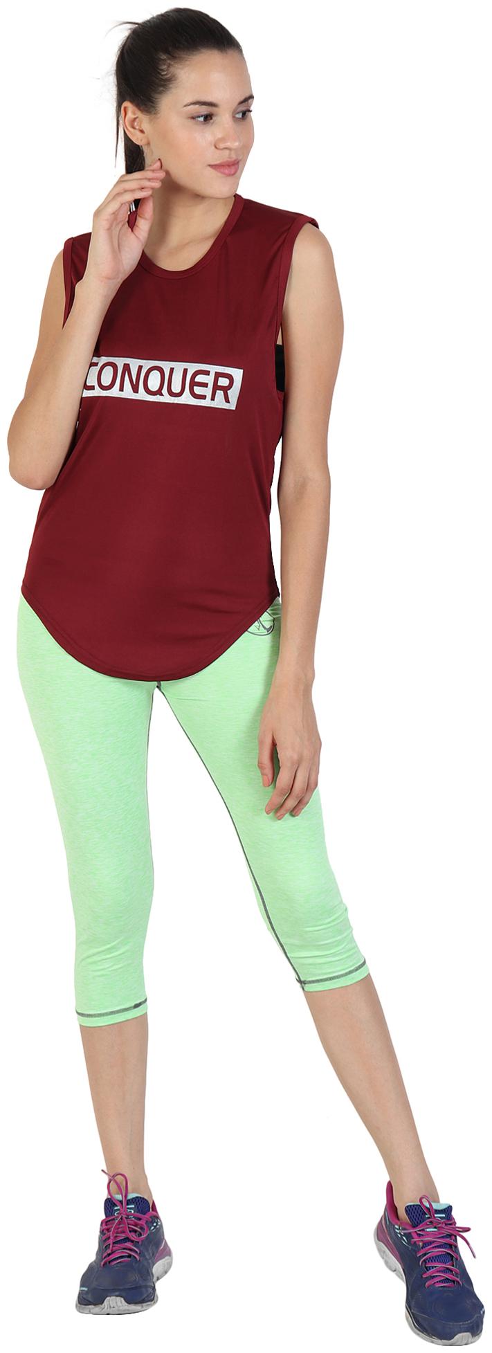 

XENCAT Women Maroon Loose fit Round neck Cotton Tank top