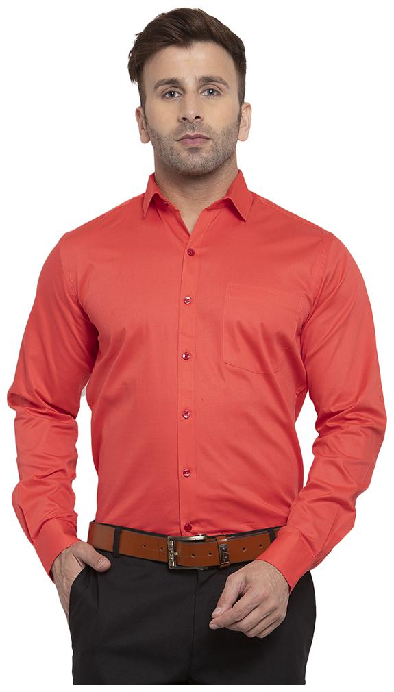 

Copperline Men Slim fit Formal Shirt - Red