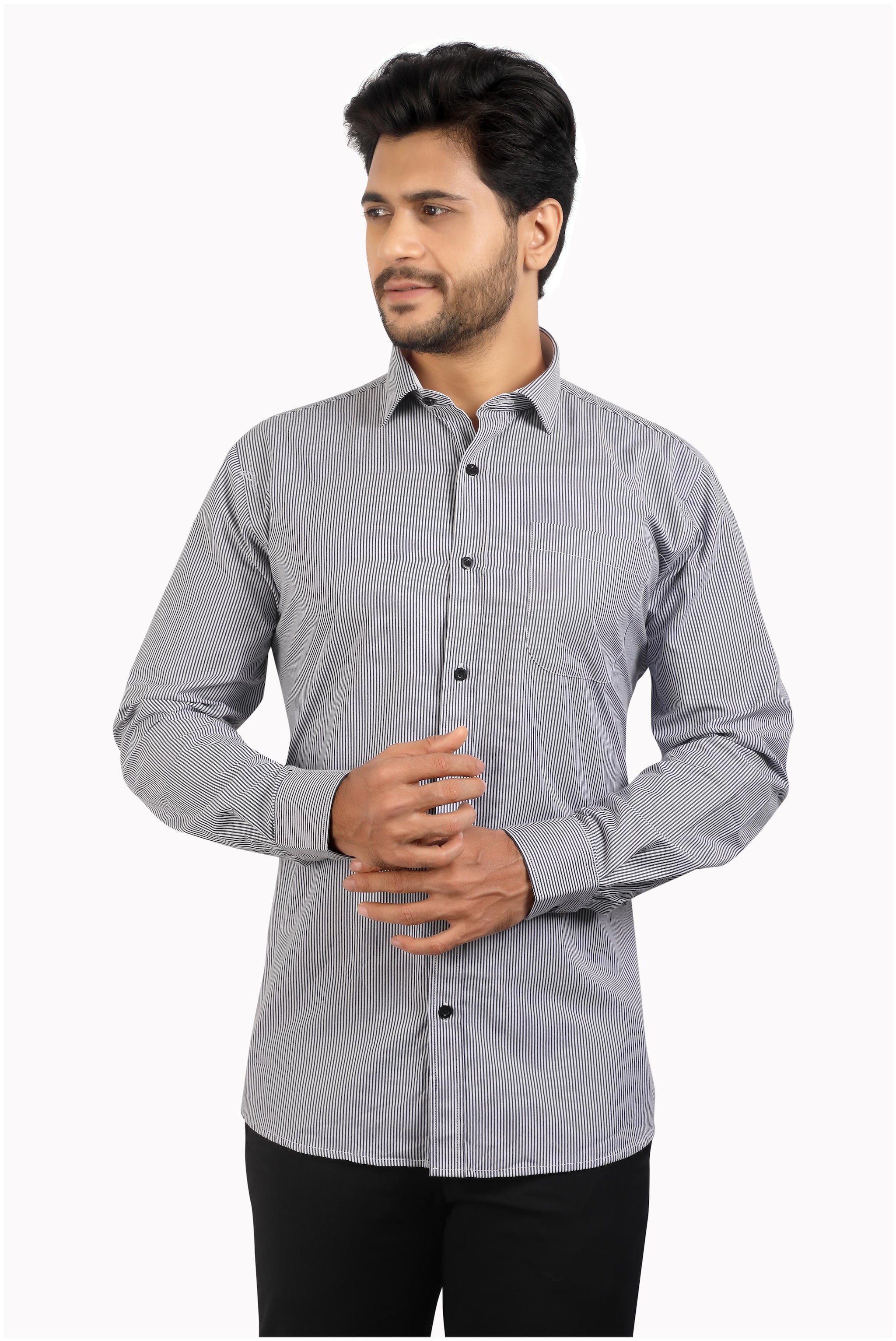 

CORPORATE CLUB Men Regular fit Formal Shirt - Black White
