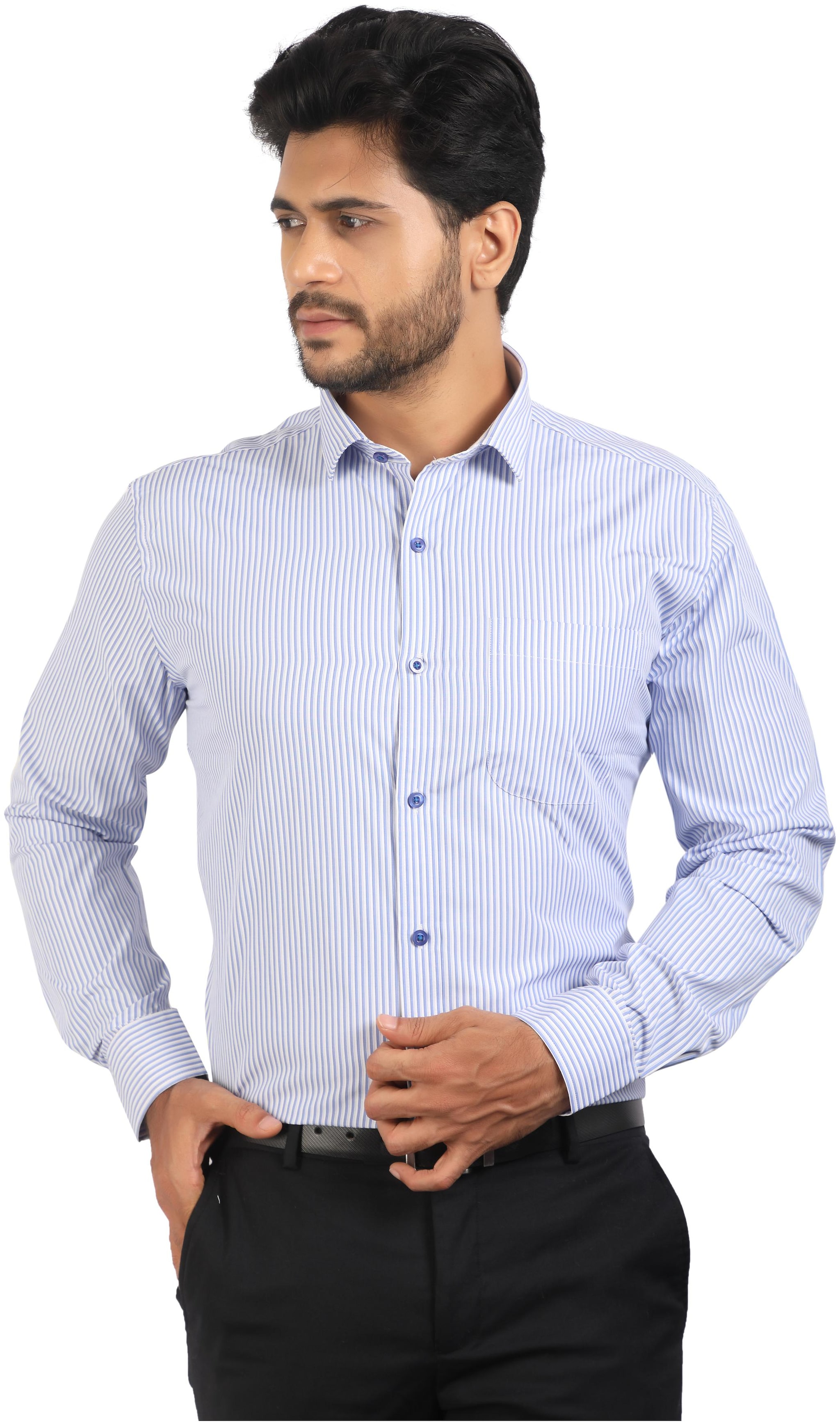 

CORPORATE CLUB Men Regular fit Formal Shirt - Blue White