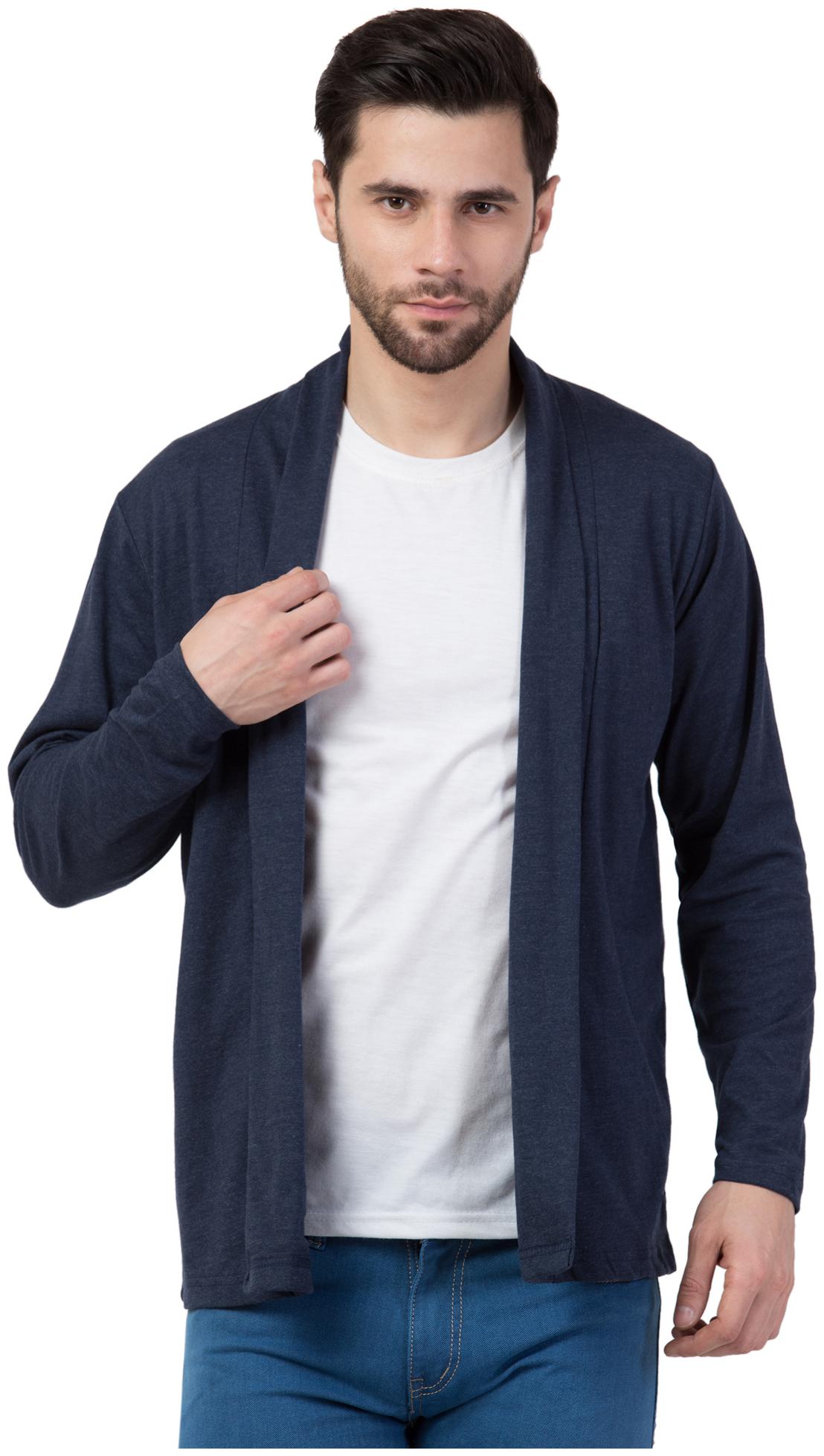 

Corsair Men Blue Shawl collar Cardigan