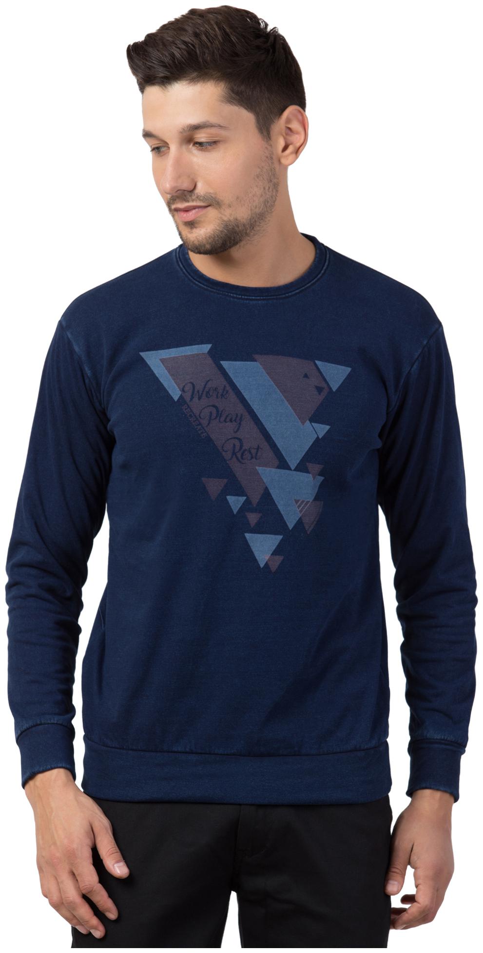 

Corsair Men Round Neck Printed Sweatshirt Full Sleeve Blue
