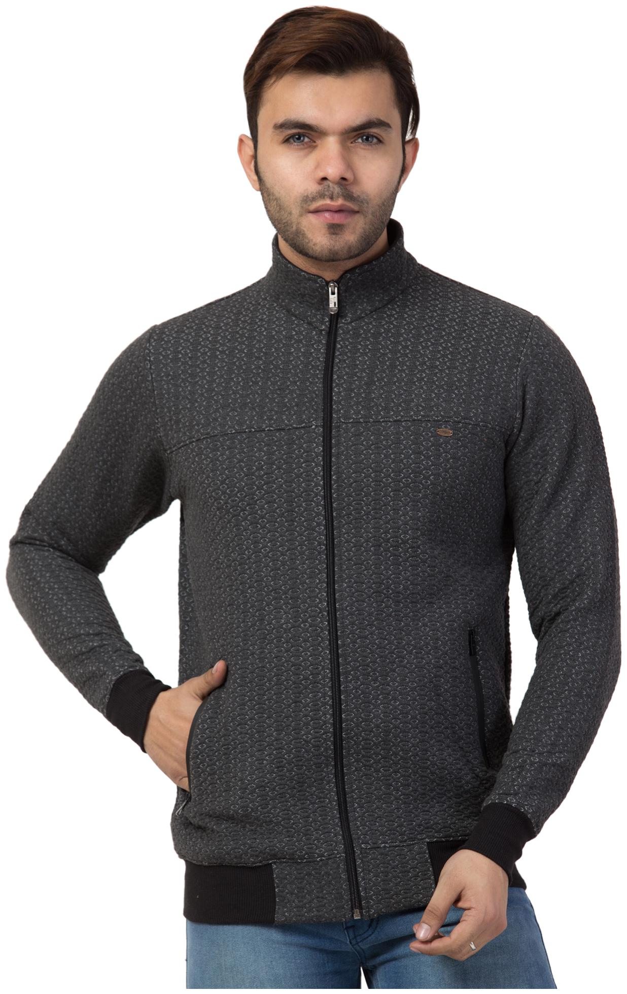 

Corsair Men Grey Self design Quilted jacket