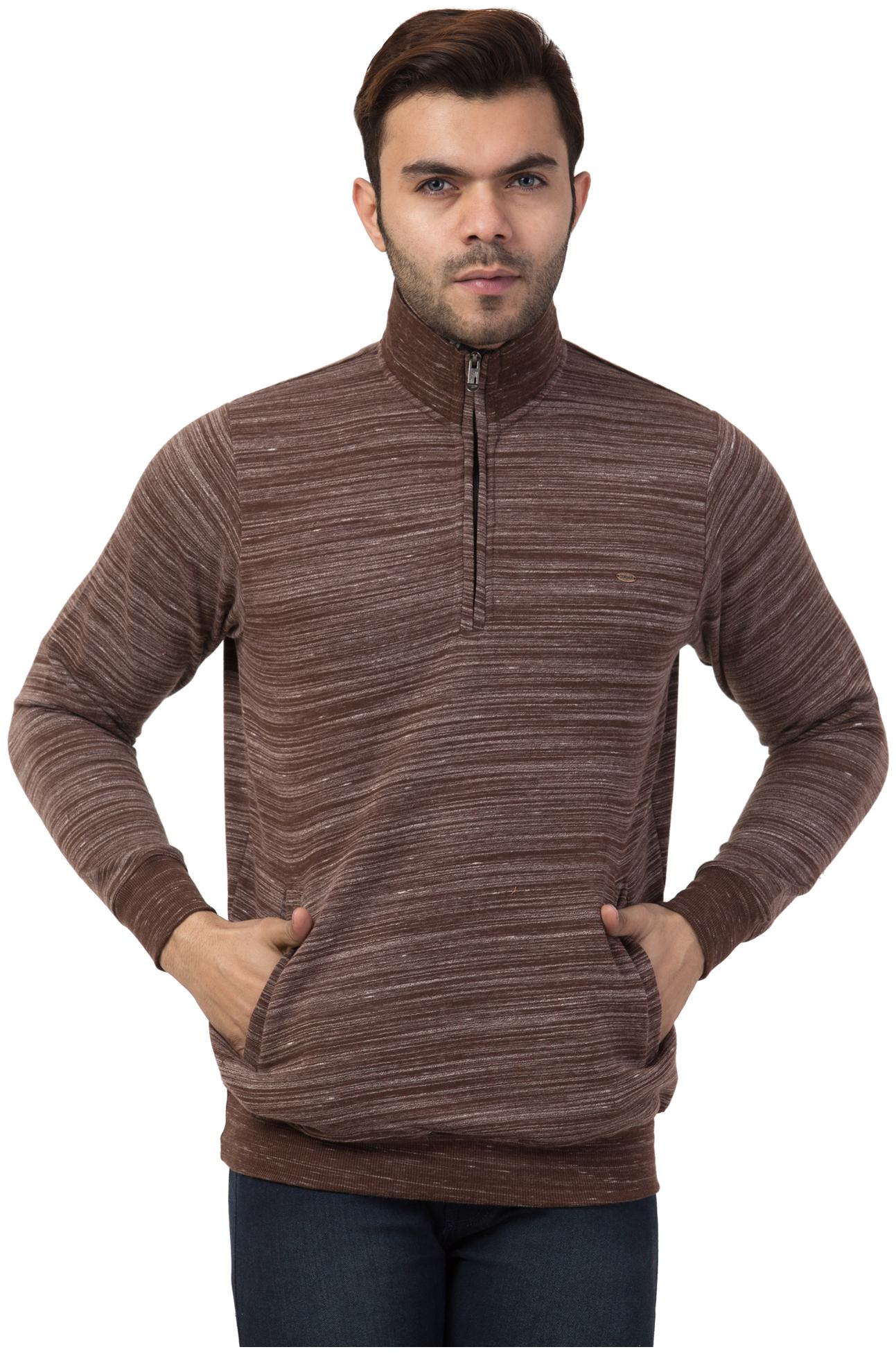 

Corsair Men Brown Turtle neck Sweatshirt
