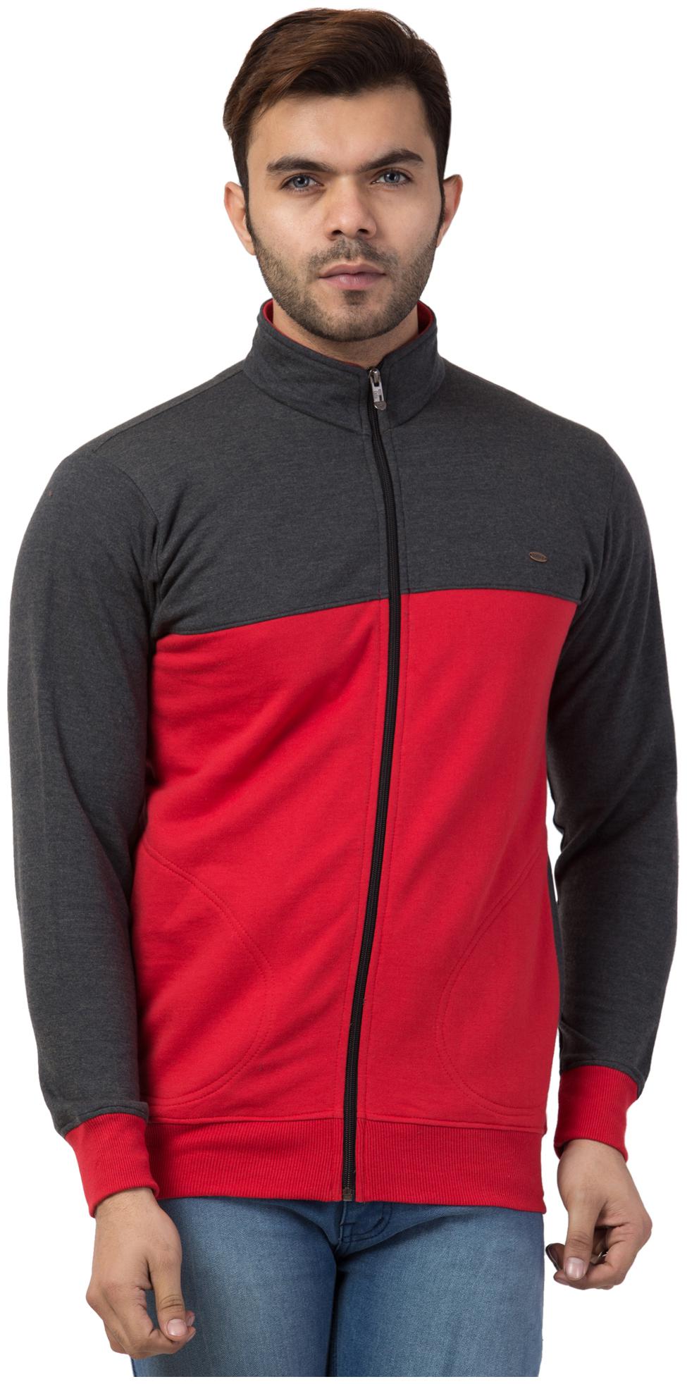 

Corsair Men Grey Red High neck Sweatshirt
