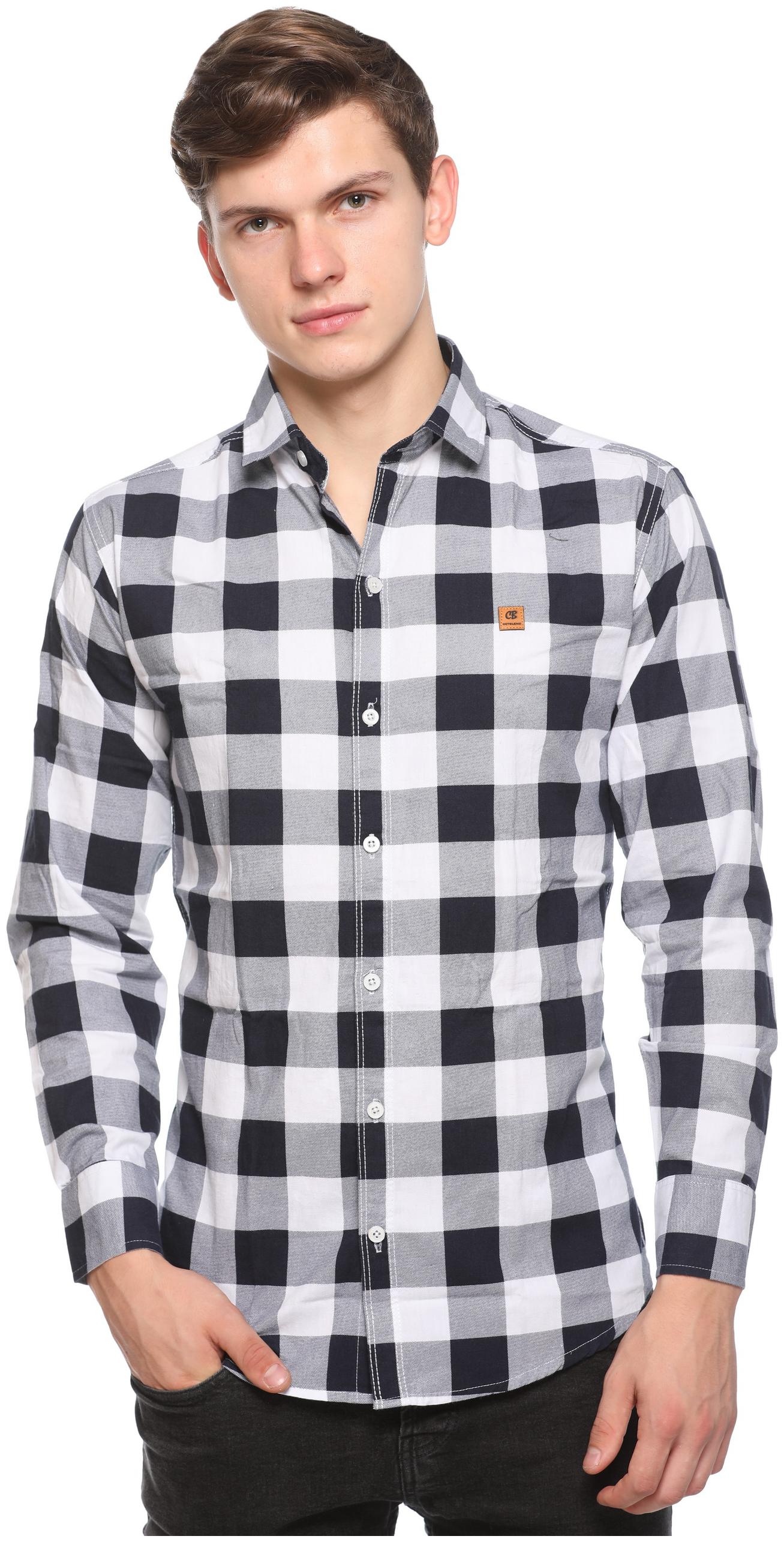 

CB COTBLEND Men Yellow Printed Slim Fit Casual Shirt