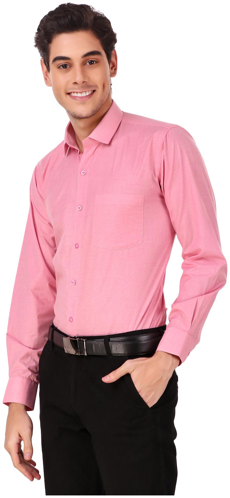 

CoTiTuD Men Regular fit Formal Shirt - Pink
