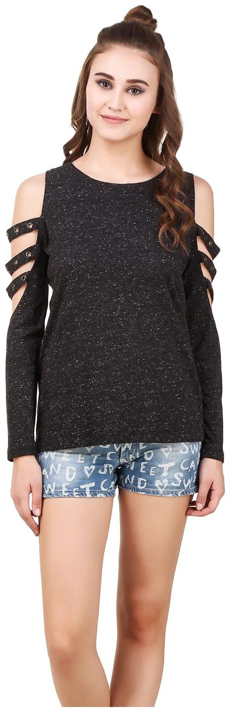

Texco Women Dyed Regular top - Black