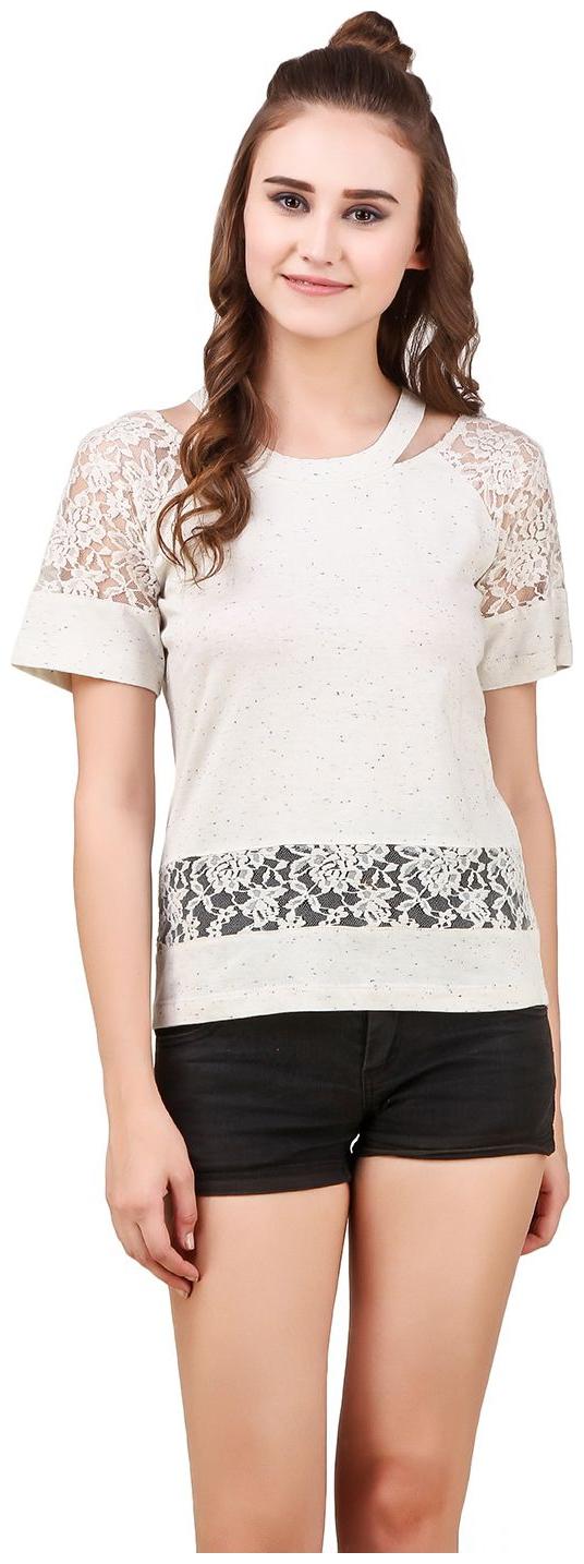 

Texco Women Printed Regular top - White