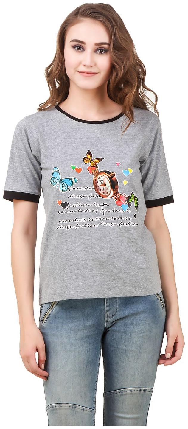 

Texco Women Geometric Regular top - Grey