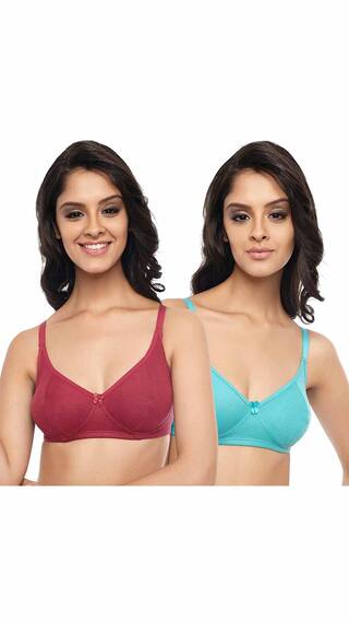 Coucou Non Padded Cotton Racerback Bra - Multi
