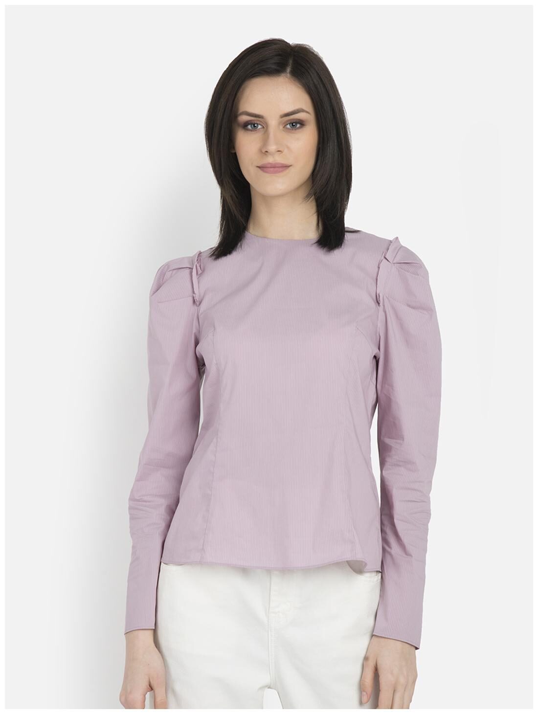 

Cover Story Women Solid Regular top - Purple