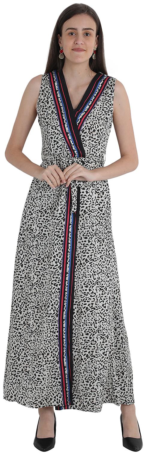 

Cover Story White Animal print Maxi dress
