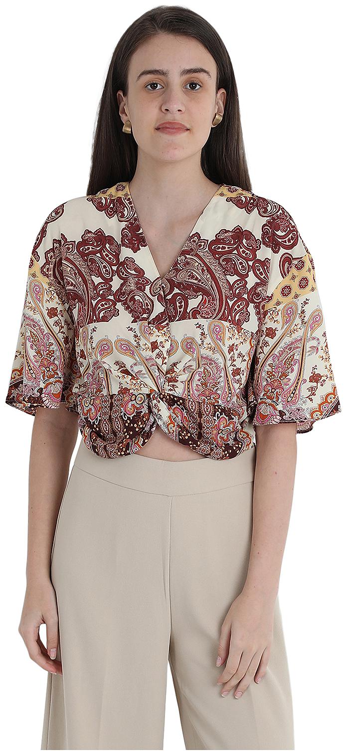 

Cover Story Women Printed Regular top - Beige