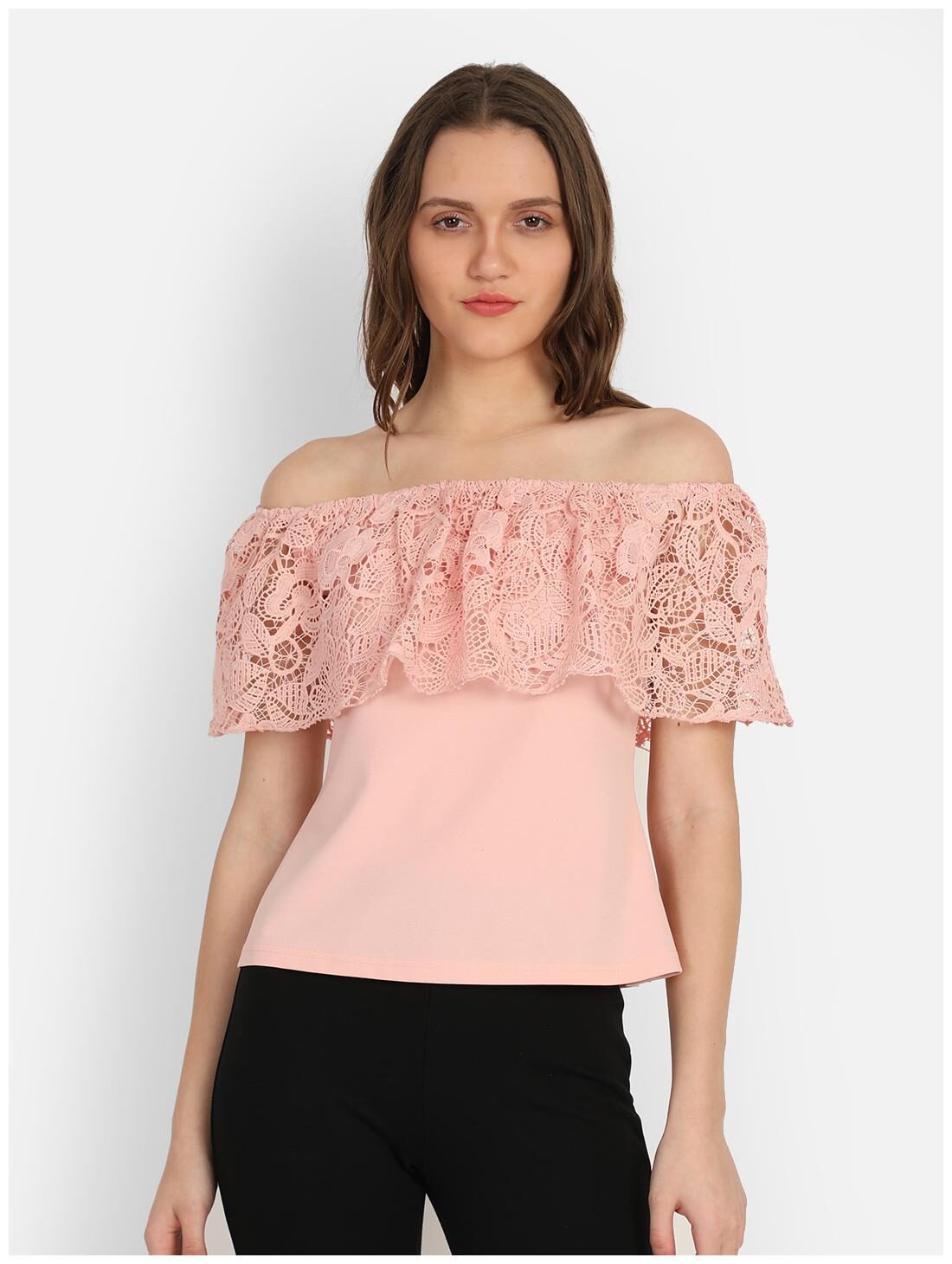 

Cover Story Women Embroidered Regular top - Pink