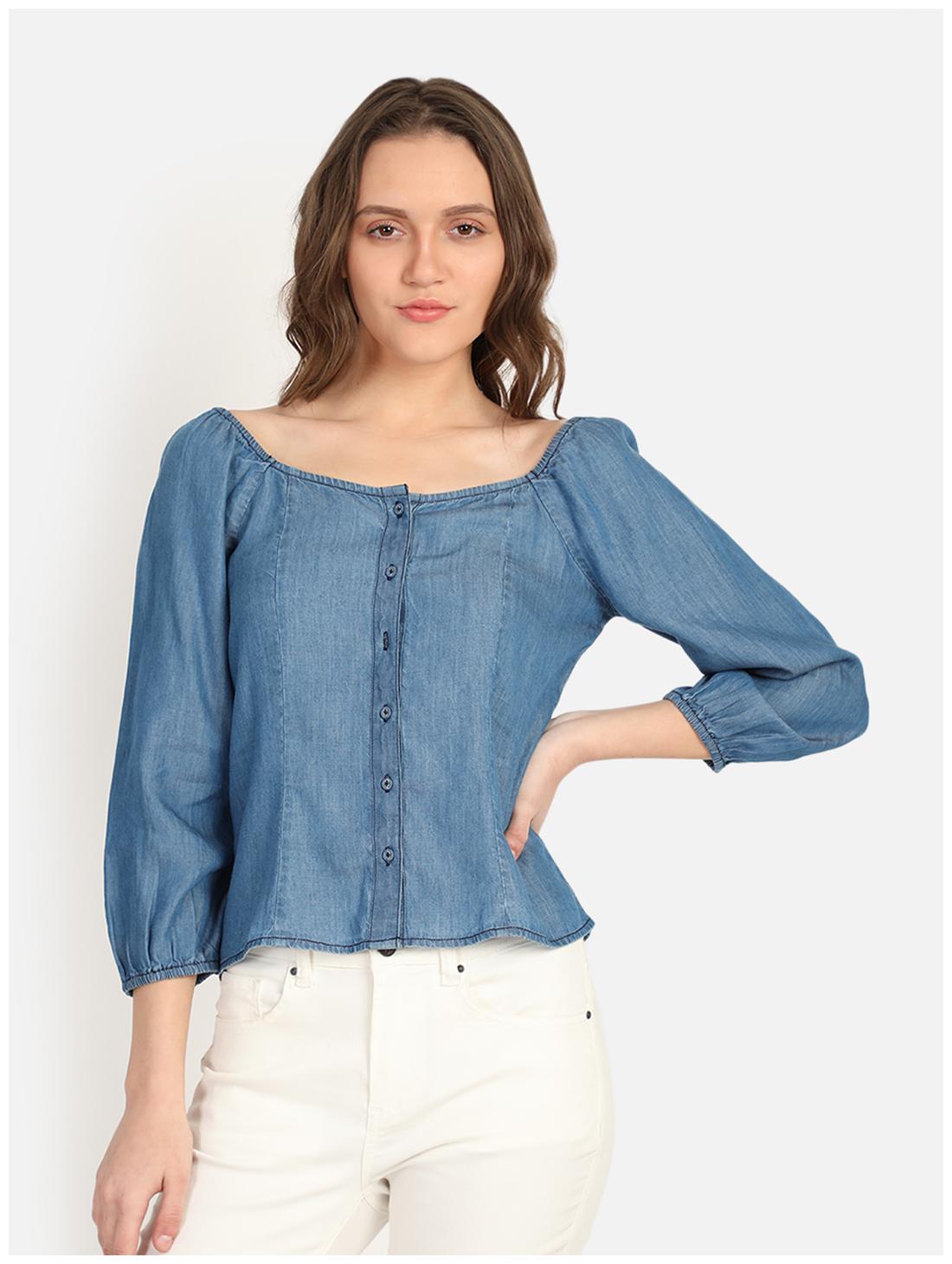 

Cover Story Women Solid Regular top - Blue
