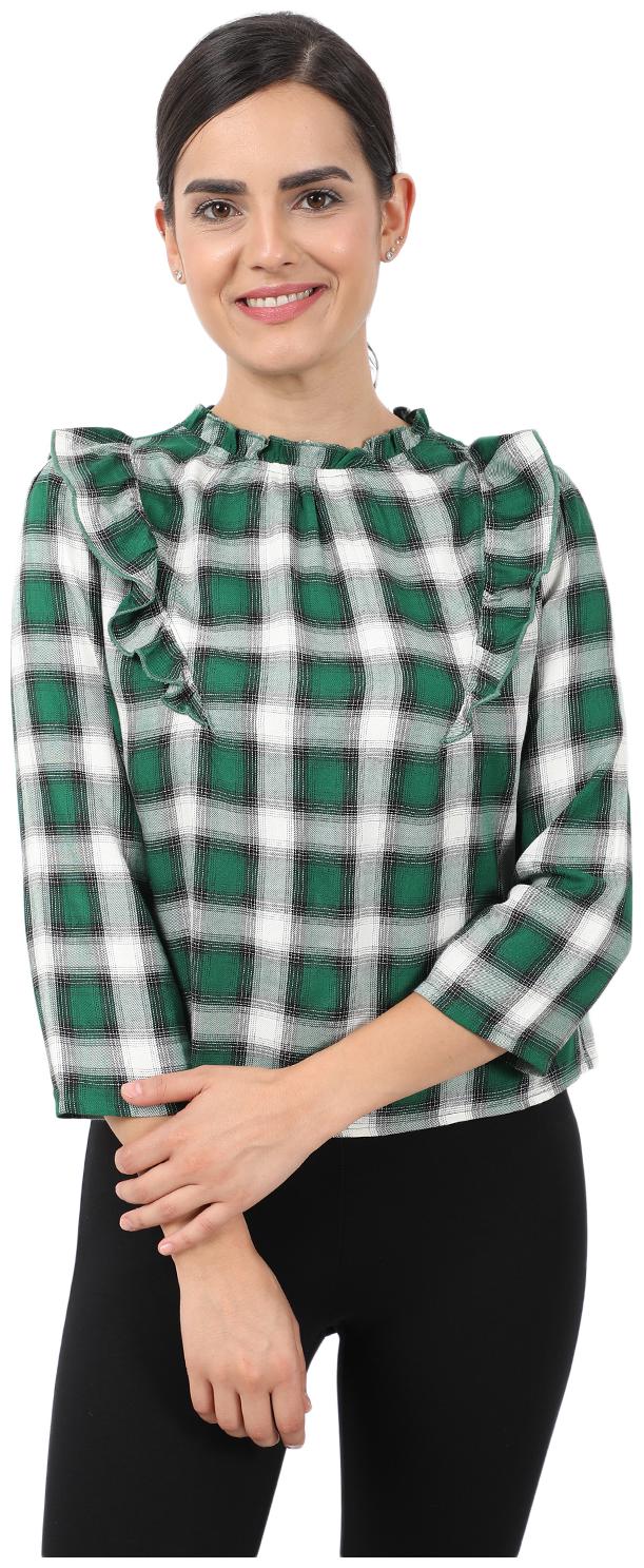 

Cover Story Women Checked Shirt style - Green