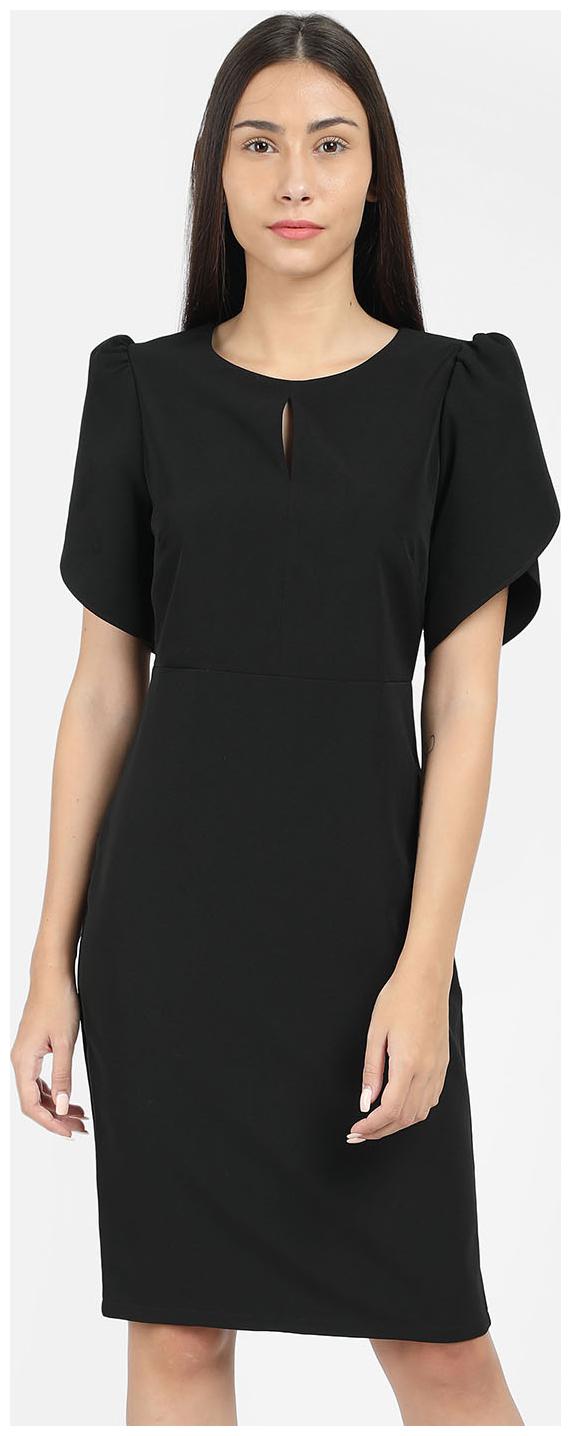 

Cover Story Black Solid Bodycon dress