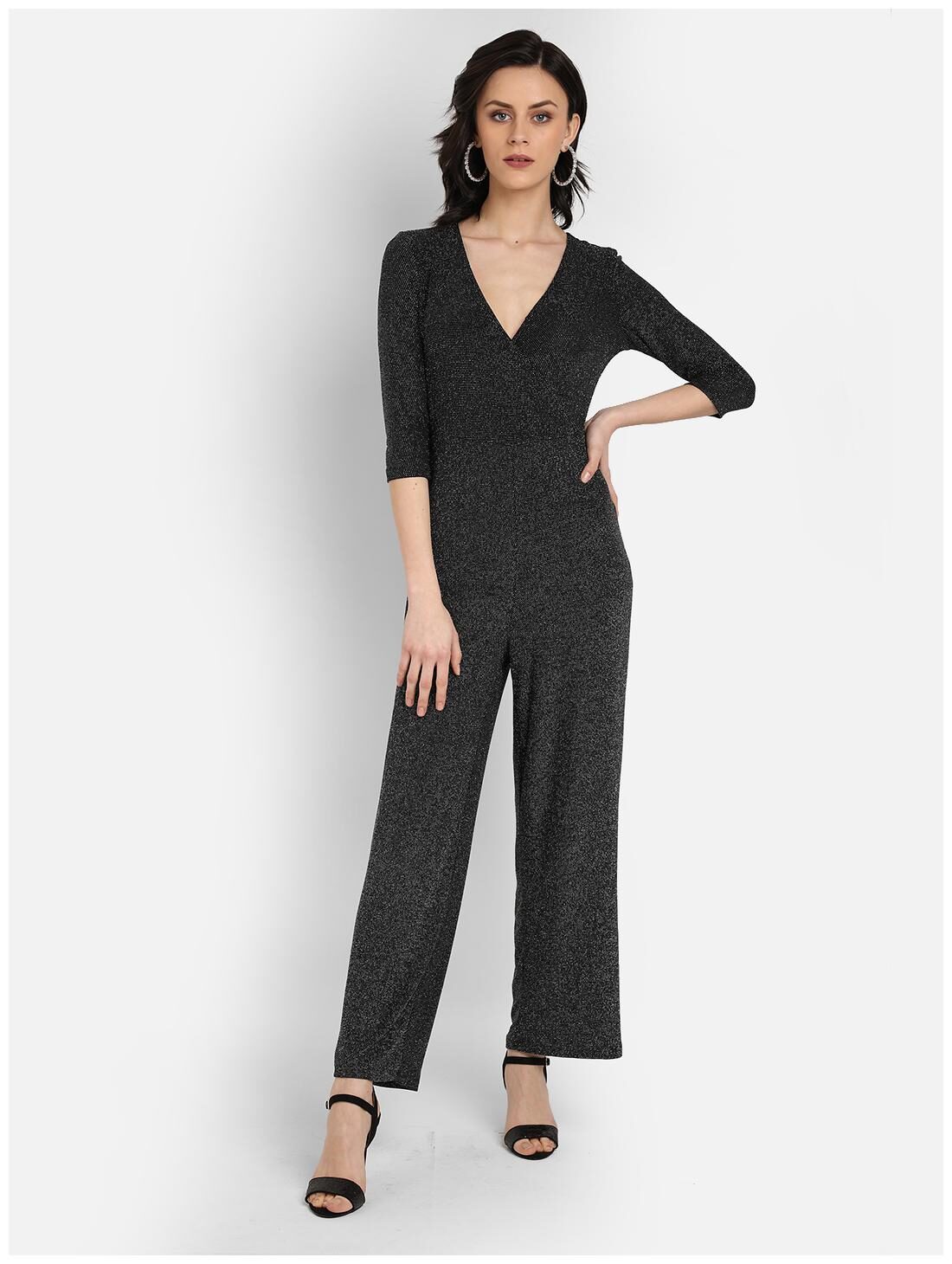 

Cover Story Printed Jumpsuit - Black