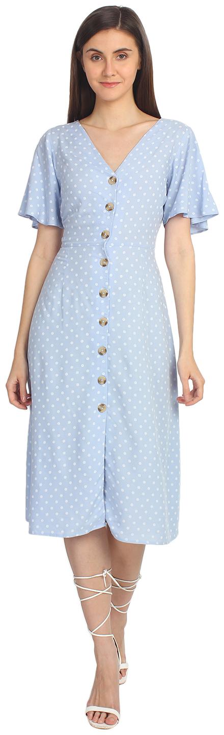 

Cover Story Blue Polka dots Bodycon dress