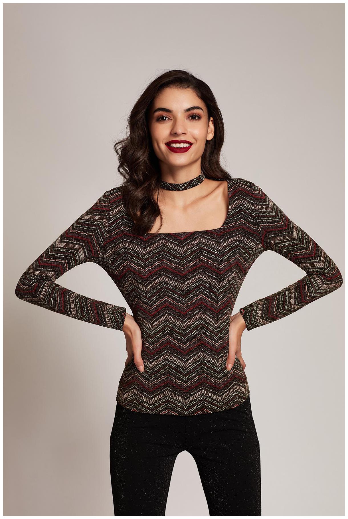 

Cover Story Women Geometric Regular top - Grey