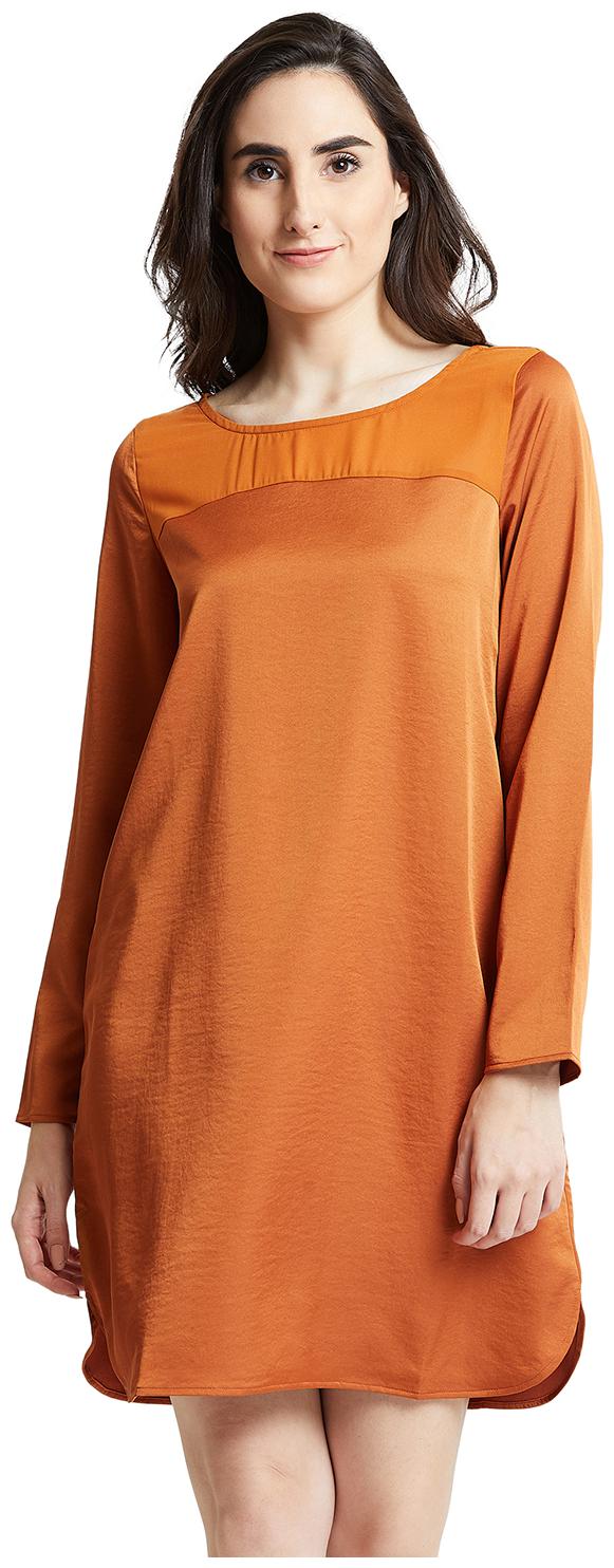 

Cover Story Yellow Solid Flared dress
