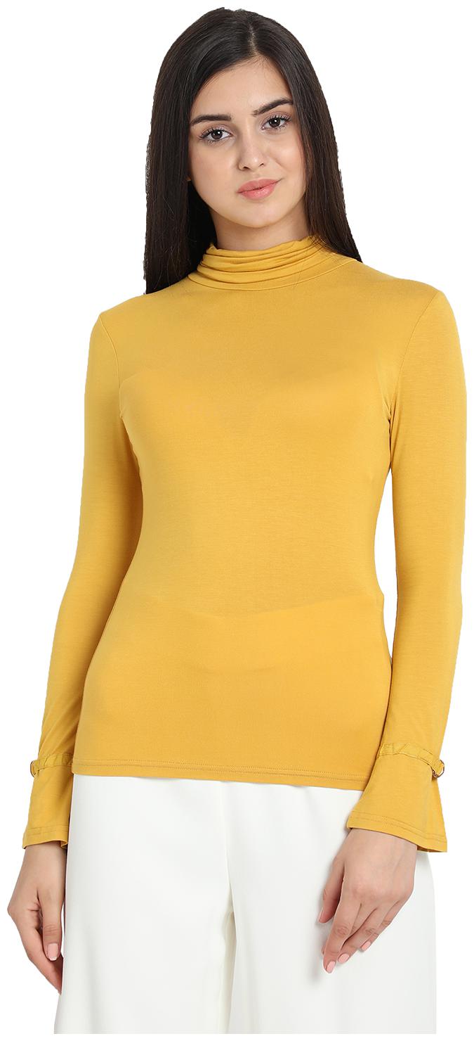 

Cover Story Women Solid Regular top - Yellow
