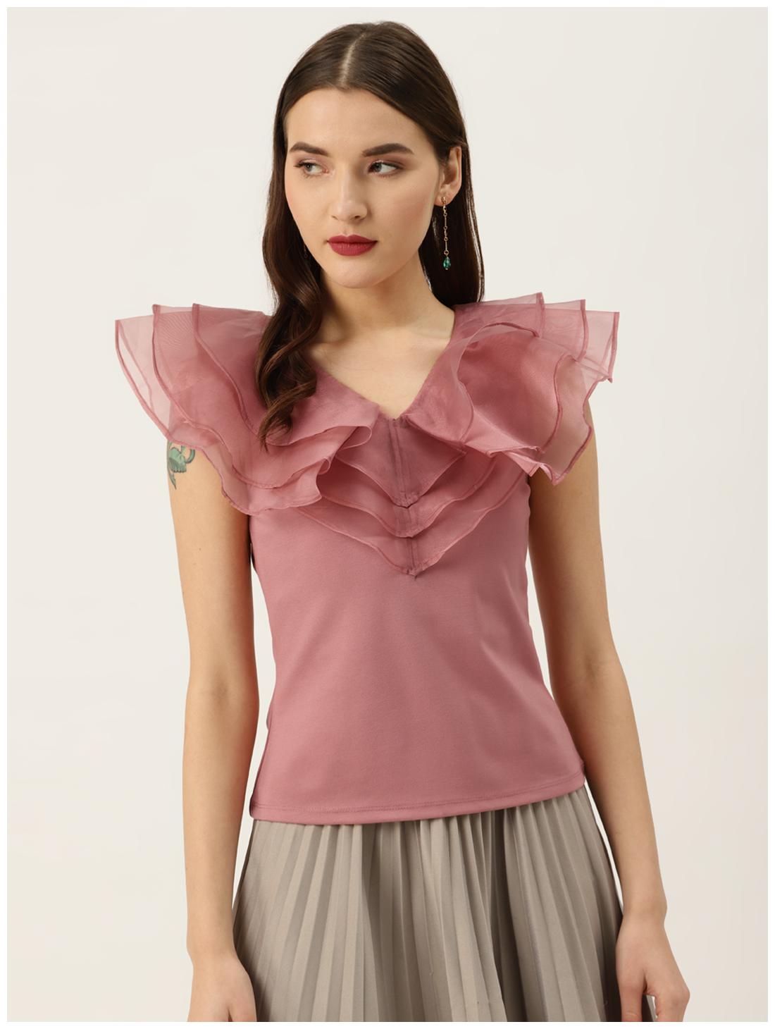

Cover Story Women Solid Regular top - Pink