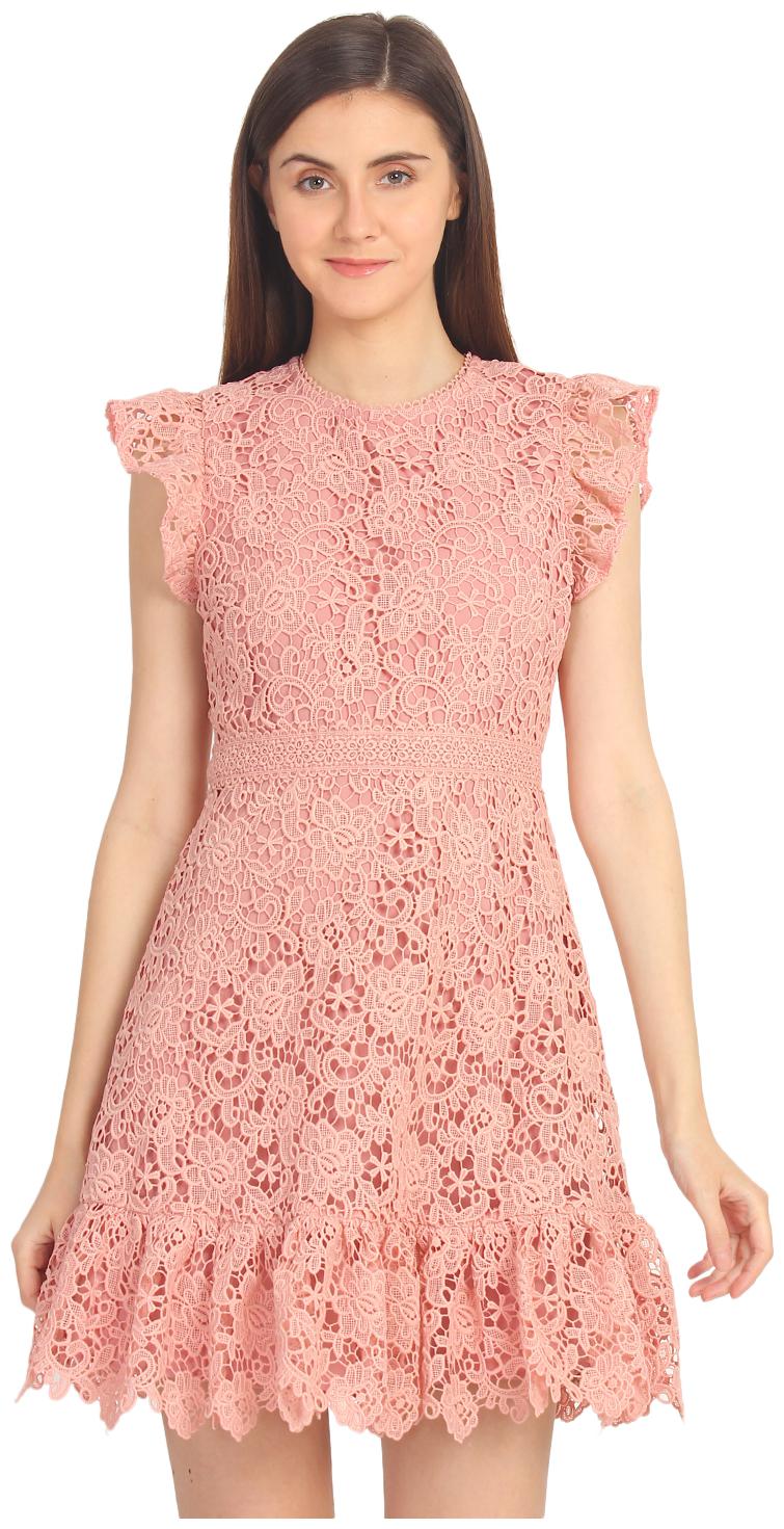 

Cover Story Pink Embroidered Sheath dress