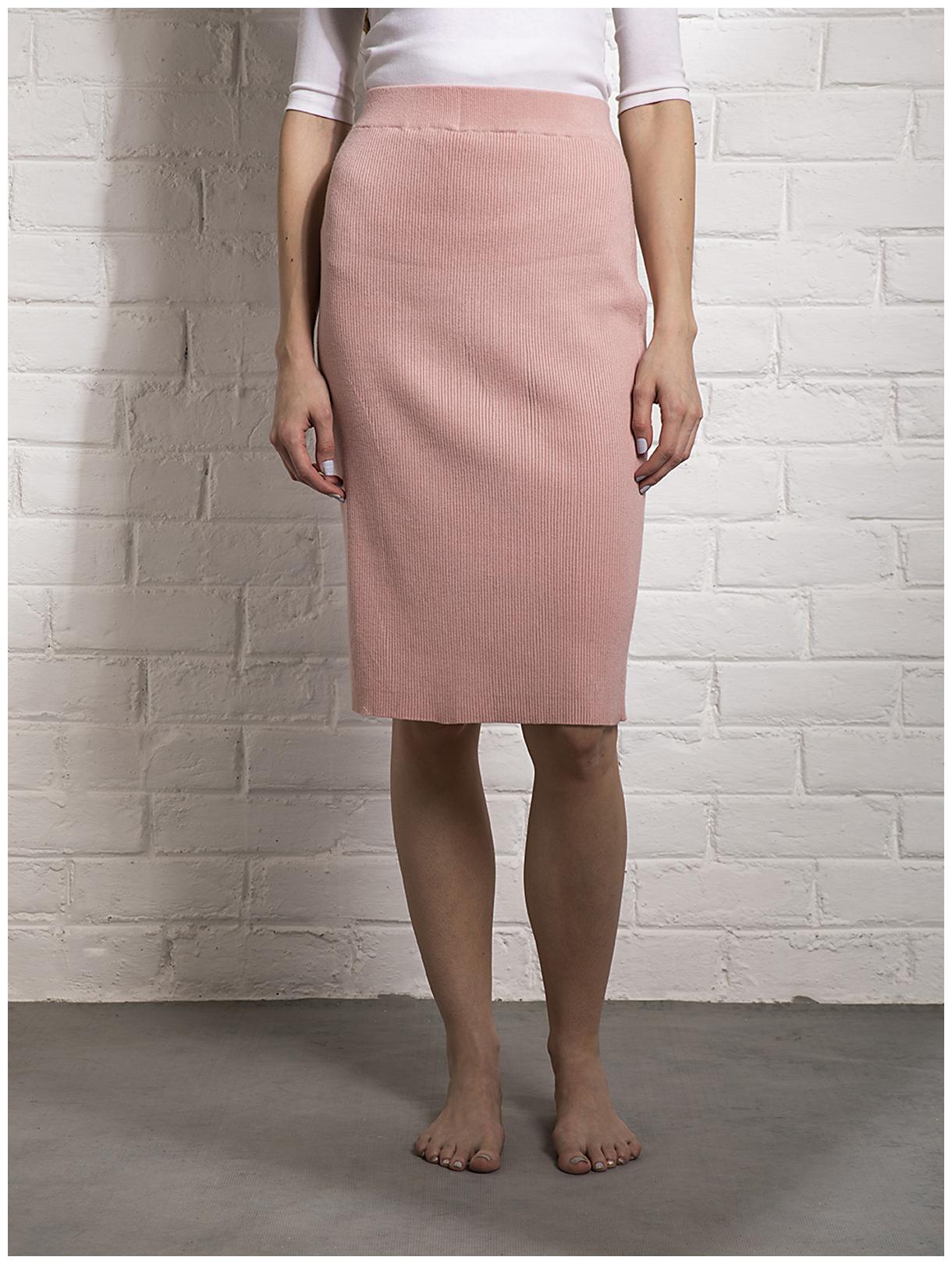 

Cover Story Pale Pink Ribbed Midi Length Skirt For Women (Pink)