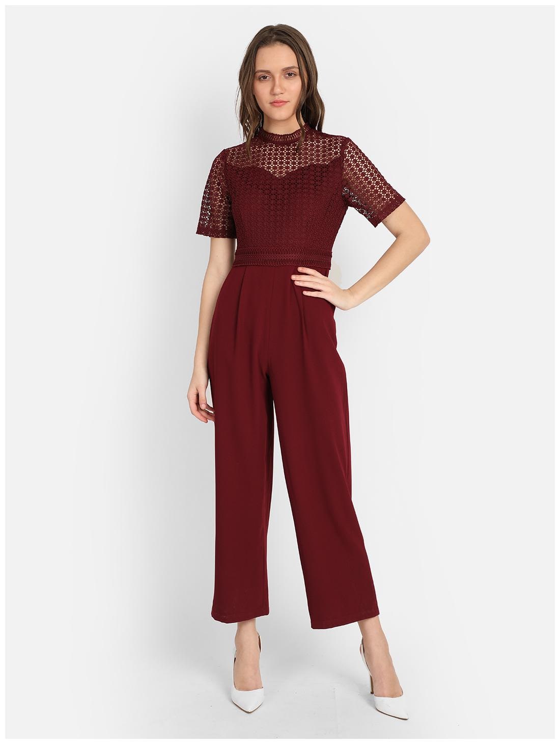 

Cover Story Self design Jumpsuit - Maroon