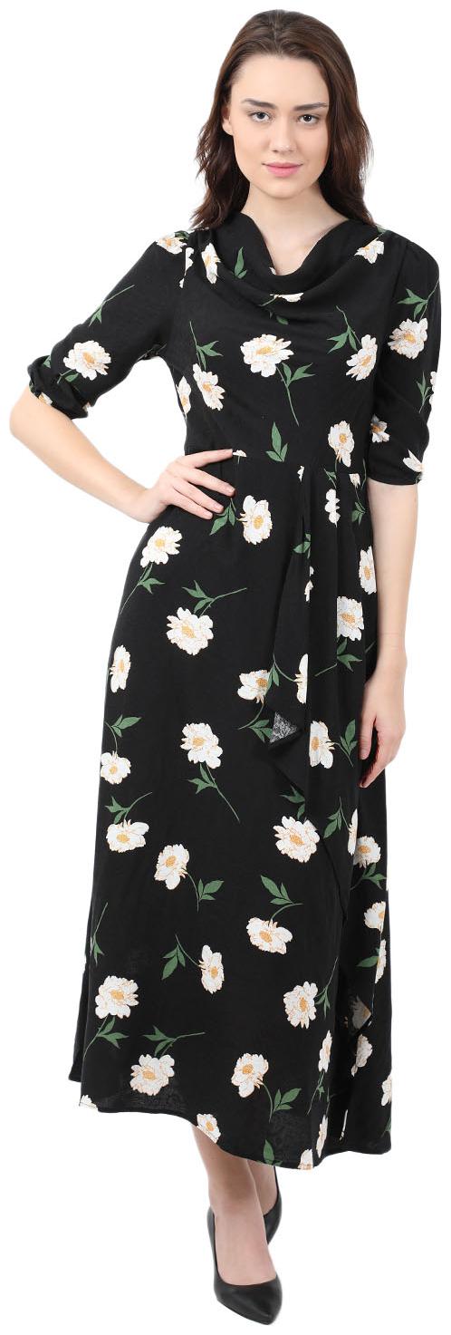 

Cover Story Black Floral Maxi dress