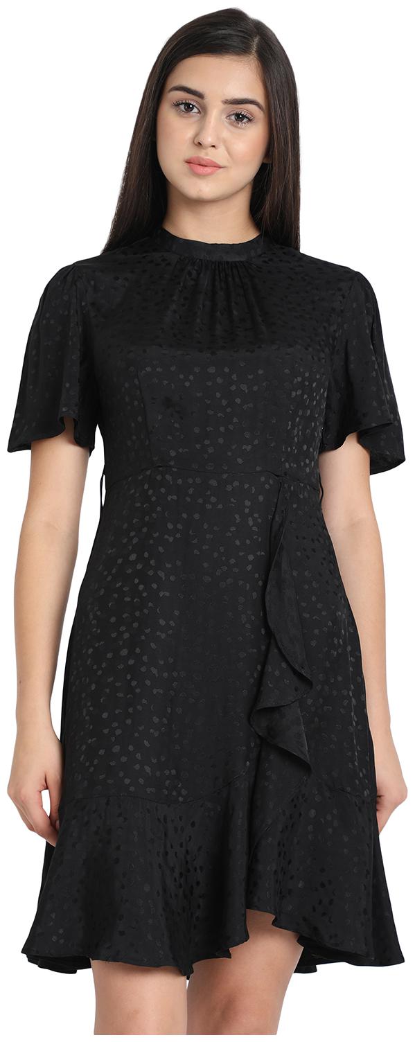 

Cover Story Black Solid Bodycon dress