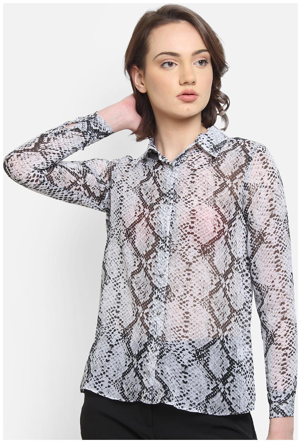 

Cover Story Women Printed Shirt style - White